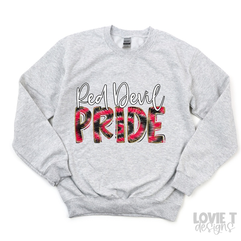 RED DEVIL PRIDE RED TIE DYE|Pocket 3.5″-4″|Infant|Toddler|Youth 8.5|Adult 11″|Adult 12″