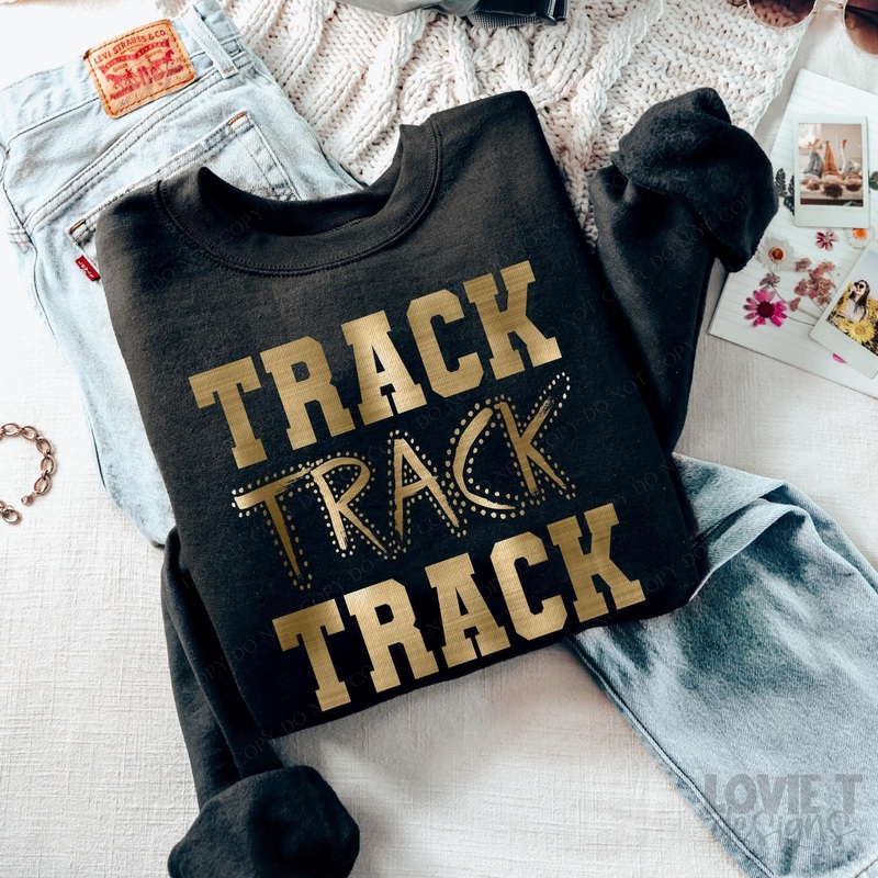 TRACK FAUX GOLD FOIL|Pocket 3.5″-4″|Infant|Toddler|Youth 8.5|Adult 11″|Adult 12″