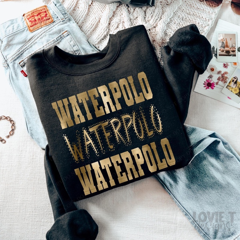 WATERPOLO FAUX GOLD FOIL|Pocket 3.5″-4″|Infant|Toddler|Youth 8.5|Adult 11″|Adult 12″