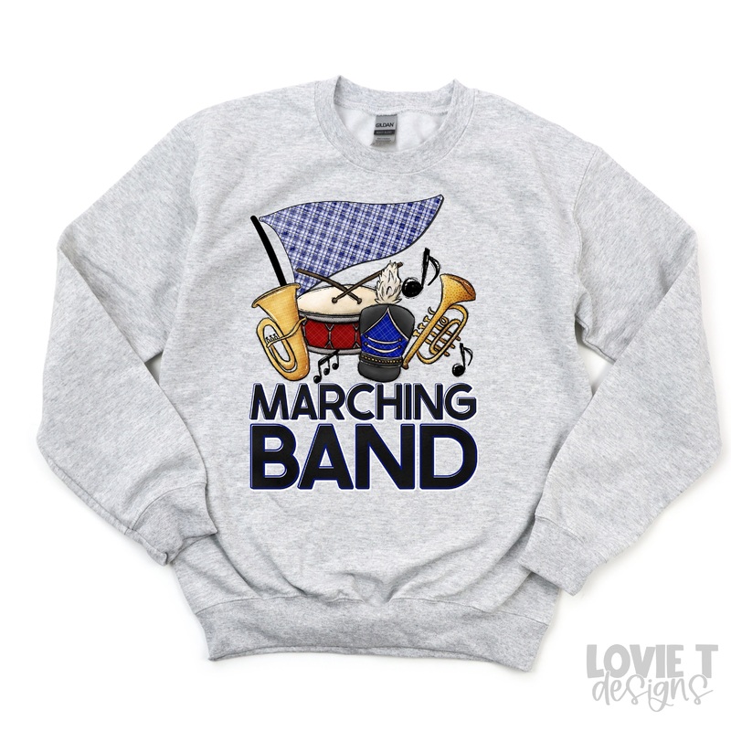 MARCHING BAND CUSTOMS BLUE|Pocket 3.5″-4″|Infant|Toddler|Youth 8.5|Adult 11″|Adult 12″