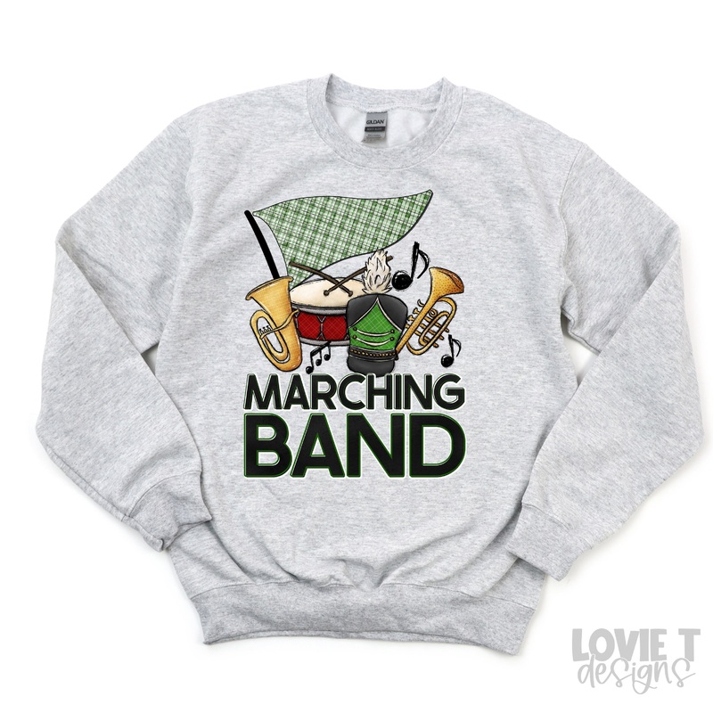 MARCHING BAND CUSTOMS GREEN|Pocket 3.5″-4″|Infant|Toddler|Youth 8.5|Adult 11″|Adult 12″