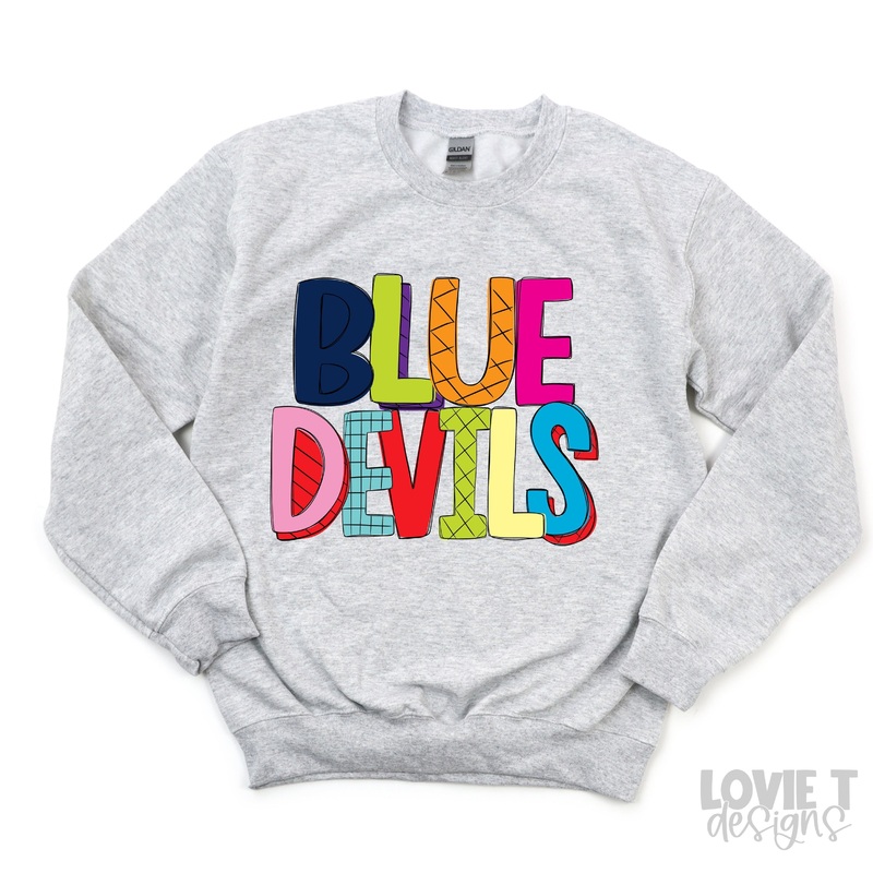 STRIPEY BLUE DEVILS|Pocket 3.5″-4″|Infant|Toddler|Youth 8.5|Adult 11″|Adult 12″