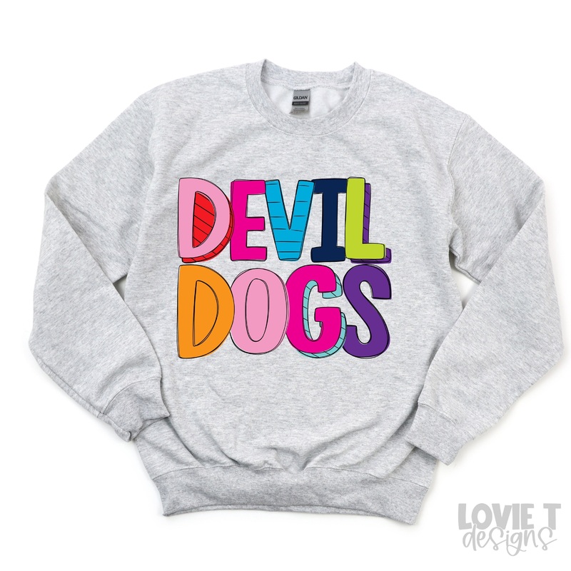 STRIPEY DEVIL DOGS|Pocket 3.5″-4″|Infant|Toddler|Youth 8.5|Adult 11″|Adult 12″