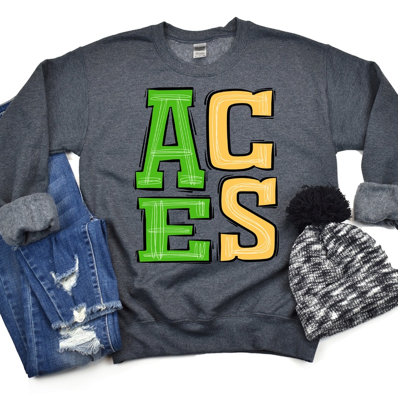 Aces-Green-Yellow|Pocket|Infant|Toddler|Youth|Adult 11″|Adult 12″|Oversized Print 12″ Wide and Approximately 14″ Long – Also Includes Two Smaller Prints 5″  6″ inches wide & 7″ Tall|Mockup
