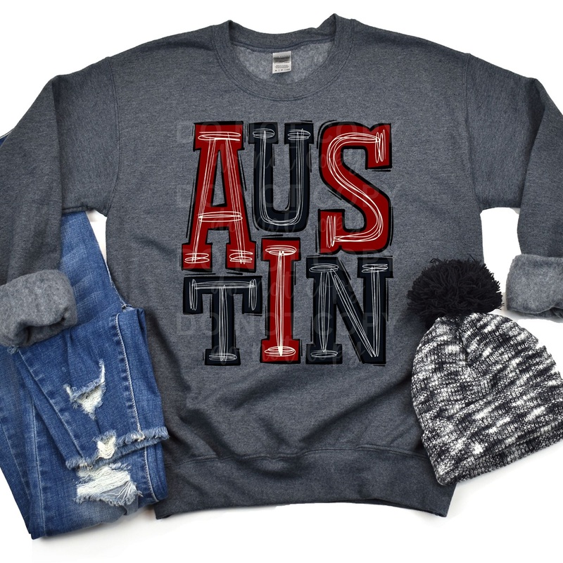 Austin –  Maroon Black|Pocket|Infant|Toddler|Youth|Adult 11″|Adult 12″|Oversized Print 12″ Wide and Approximately 14″ Long – Also Includes Two Smaller Prints 5″  6″ inches wide & 7″ Tall|Mockup