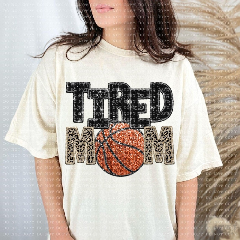 Tired Mom Basketball|Pocket 3.5″-4″|Infant|Toddler|Youth 8.5|Adult 11″|Adult 12″
