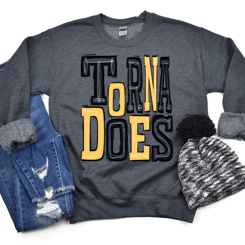 Tornadoes-Black-Yellow|Pocket|Infant|Toddler|Youth|Adult 11″|Adult 12″|Oversized Print 12″ Wide and Approximately 14″ Long – Also Includes Two Smaller Prints 5″  6″ inches wide & 7″ Tall|Mockup