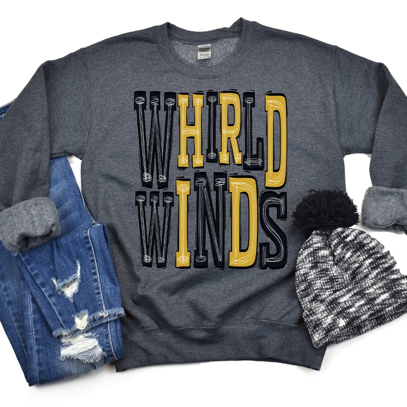 Whirldwinds-Black-Old Gold|Pocket|Infant|Toddler|Youth|Adult 11″|Adult 12″|Oversized Print 12″ Wide and Approximately 14″ Long – Also Includes Two Smaller Prints 5″  6″ inches wide & 7″ Tall|Mockup