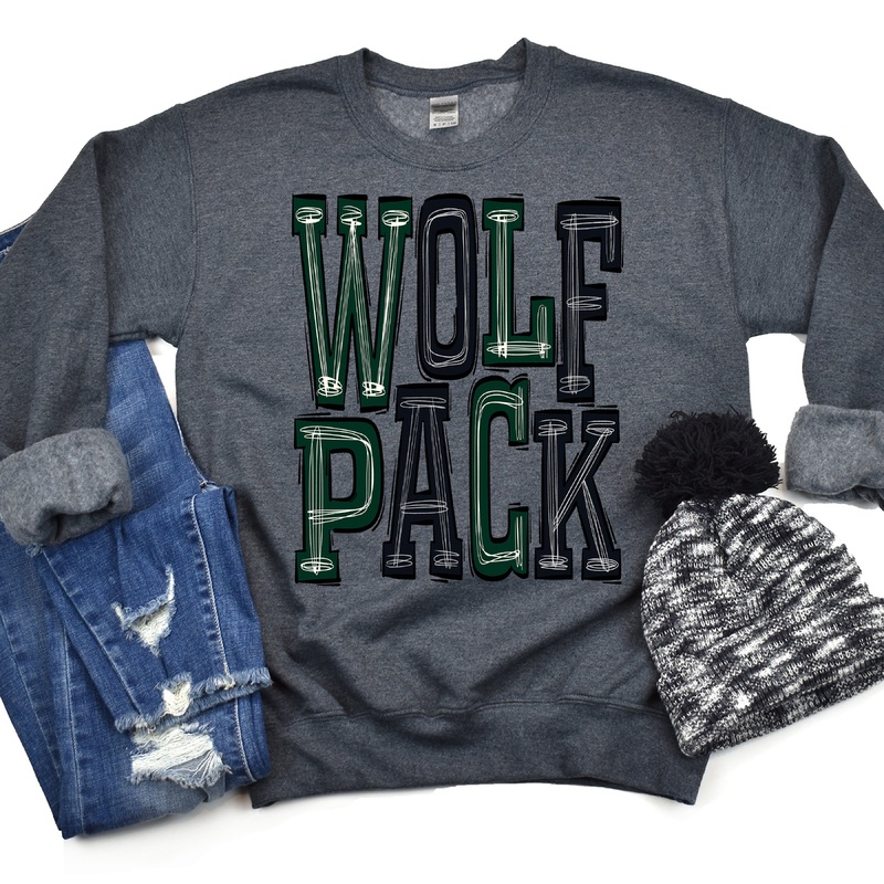 Wolfpack -Forest. Green -Black