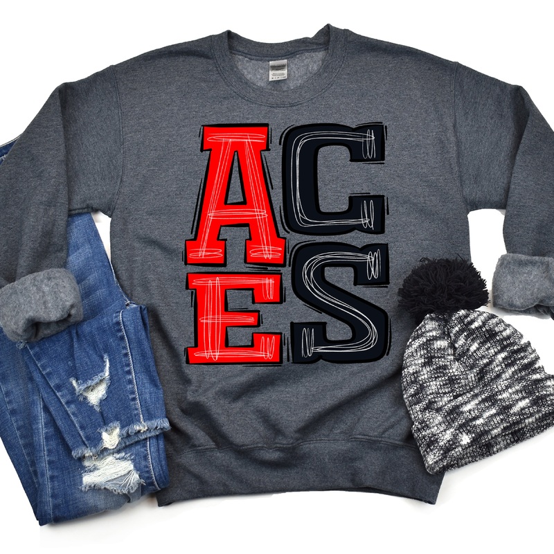 Aces-Red-Black|Pocket|Infant|Toddler|Youth|Adult 11″|Adult 12″|Oversized Print 12″ Wide and Approximately 14″ Long – Also Includes Two Smaller Prints 5″  6″ inches wide & 7″ Tall|Mockup