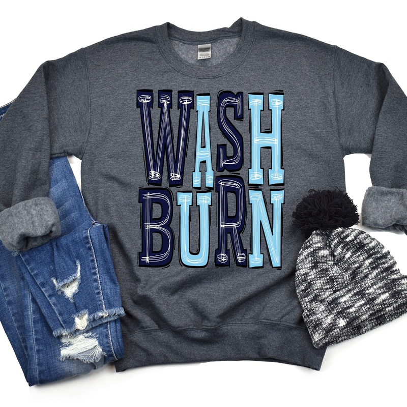 Washburn-Navy-Light Blue|Pocket|Infant|Toddler|Youth|Adult 11″|Adult 12″|Oversized Print 12″ Wide and Approximately 14″ Long – Also Includes Two Smaller Prints 5″  6″ inches wide & 7″ Tall|Mockup