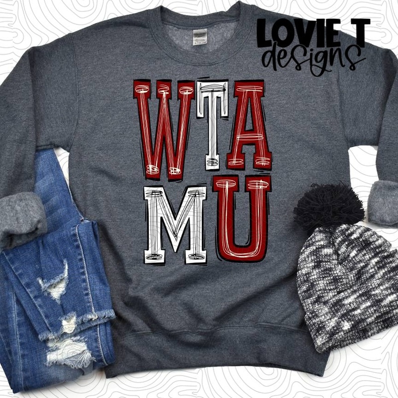 Wtamu-Maroon-White|Pocket 3.5″-4″|Infant|Toddler|Youth 8.5|Adult 11″|Adult 12″