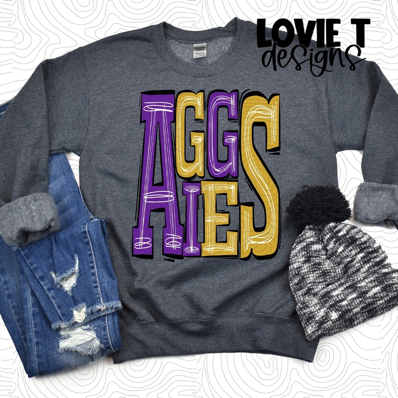 Aggies Purple And Gold|Pocket|Infant|Toddler|Youth|Adult 11″|Adult 12″|Oversized Print 12″ Wide and Approximately 14″ Long – Also Includes Two Smaller Prints 5″  6″ inches wide & 7″ Tall|Mockup
