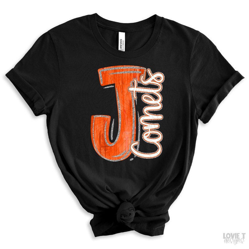 Special J With Comets|Pocket 3.5″-4″|Infant|Toddler|Youth 8.5|Adult 11″|Adult 12″