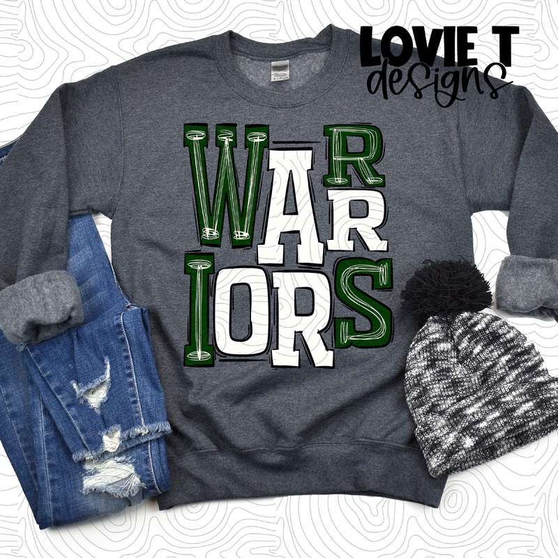 Warriors Green And White|Pocket 3.5″-4″|Infant|Toddler|Youth 8.5|Adult 11″|Adult 12″