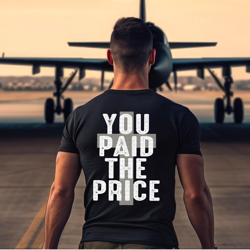 You Paid The Price White Font|Pocket 3.5″-4″|Infant|Toddler|Youth 8.5|Adult 11″|Adult 12″