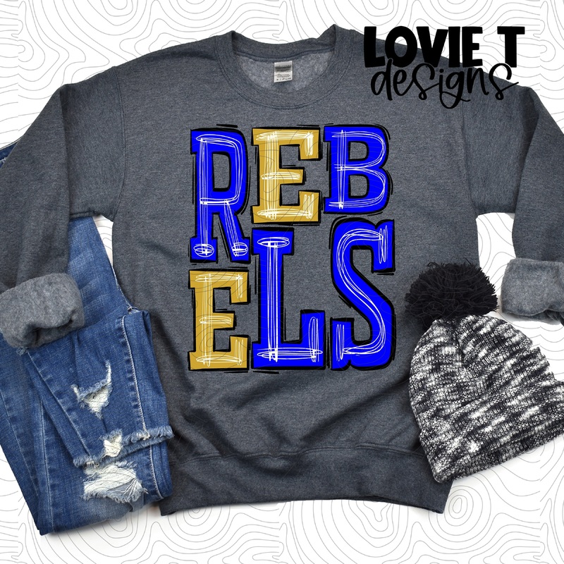 Rebels Royal Gold|Pocket|Infant|Toddler|Youth|Adult 11″|Adult 12″|Oversized Print 12″ Wide and Approximately 14″ Long – Also Includes Two Smaller Prints 5″  6″ inches wide & 7″ Tall|Mockup