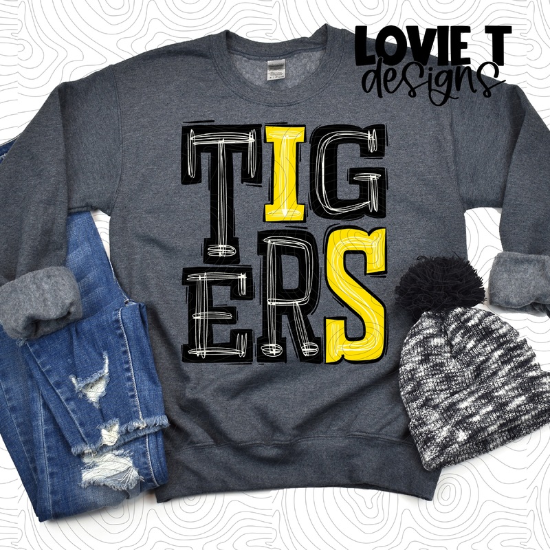 Tigers Black And Golden Yellow