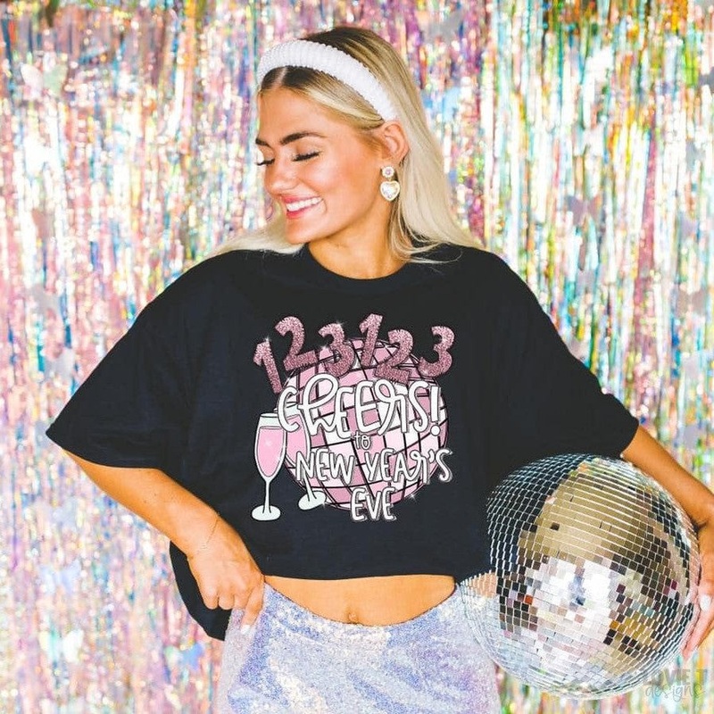 123 Cheers To New Years Eve|Pocket 3.5″-4″|Infant|Toddler|Youth 8.5|Adult 11″|Adult 12″