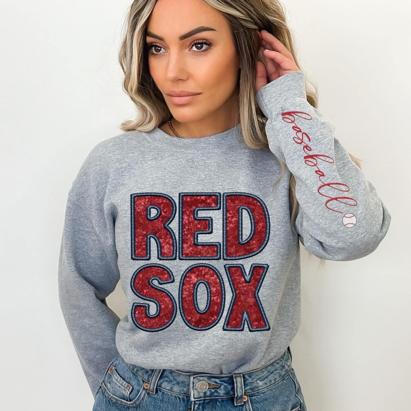 Redsox + Baseball Sleeve|Infant|Toddler|Youth 8.5|Adult 11″|Adult 12″