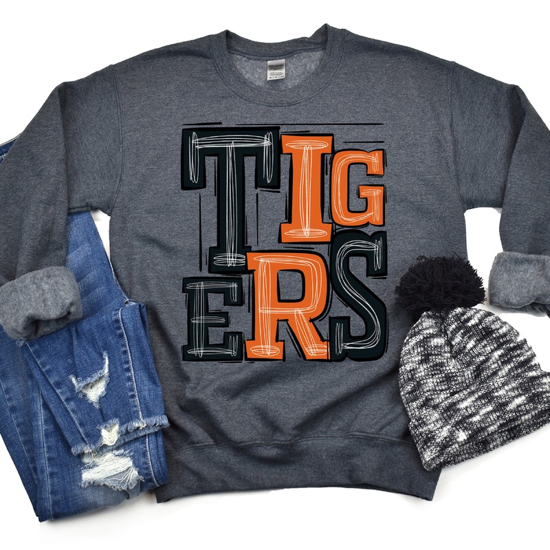 Tigers Black And Orange|Pocket 3.5″-4″|Infant|Toddler|Youth 8.5|Adult 11″|Adult 12″