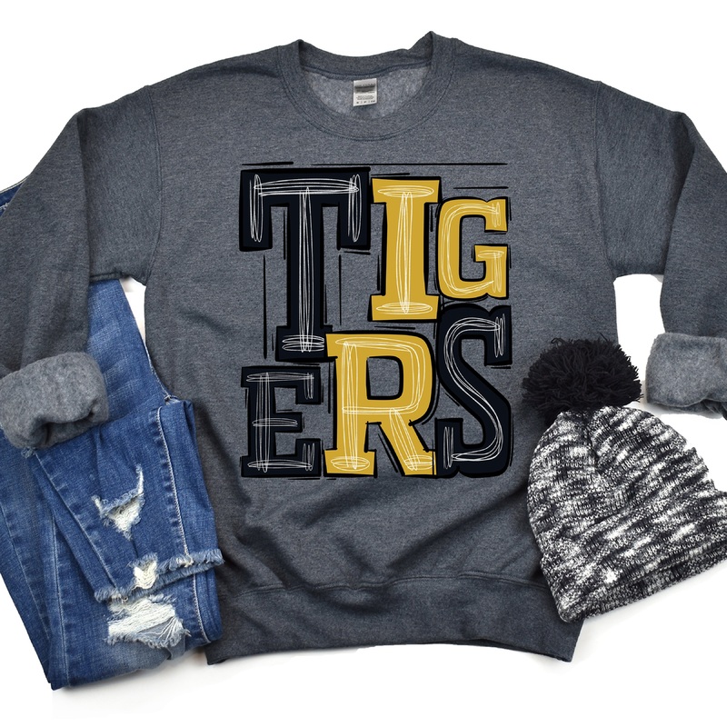 Tigers Black And Yellow|Pocket 3.5″-4″|Infant|Toddler|Youth 8.5|Adult 11″|Adult 12″