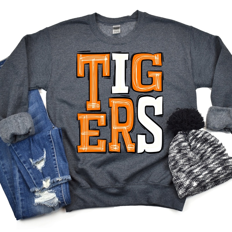 Tigers Orange And White|Pocket 3.5″-4″|Infant|Toddler|Youth 8.5|Adult 11″|Adult 12″