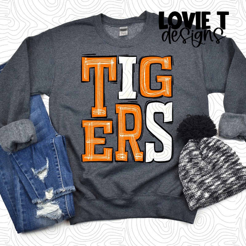 Tigers Orange And White|Pocket|Infant|Toddler|Youth|Adult 11″|Adult 12″|Oversized Print 12″ Wide and Approximately 14″ Long – Also Includes Two Smaller Prints 5″  6″ inches wide & 7″ Tall|Mockup