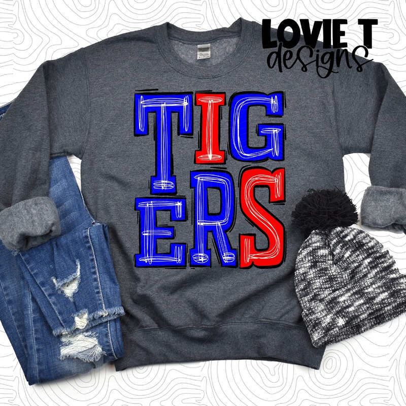 Tigers Red Royal|Pocket|Infant|Toddler|Youth|Adult 11″|Adult 12″|Oversized Print 12″ Wide and Approximately 14″ Long – Also Includes Two Smaller Prints 5″  6″ inches wide & 7″ Tall|Mockup