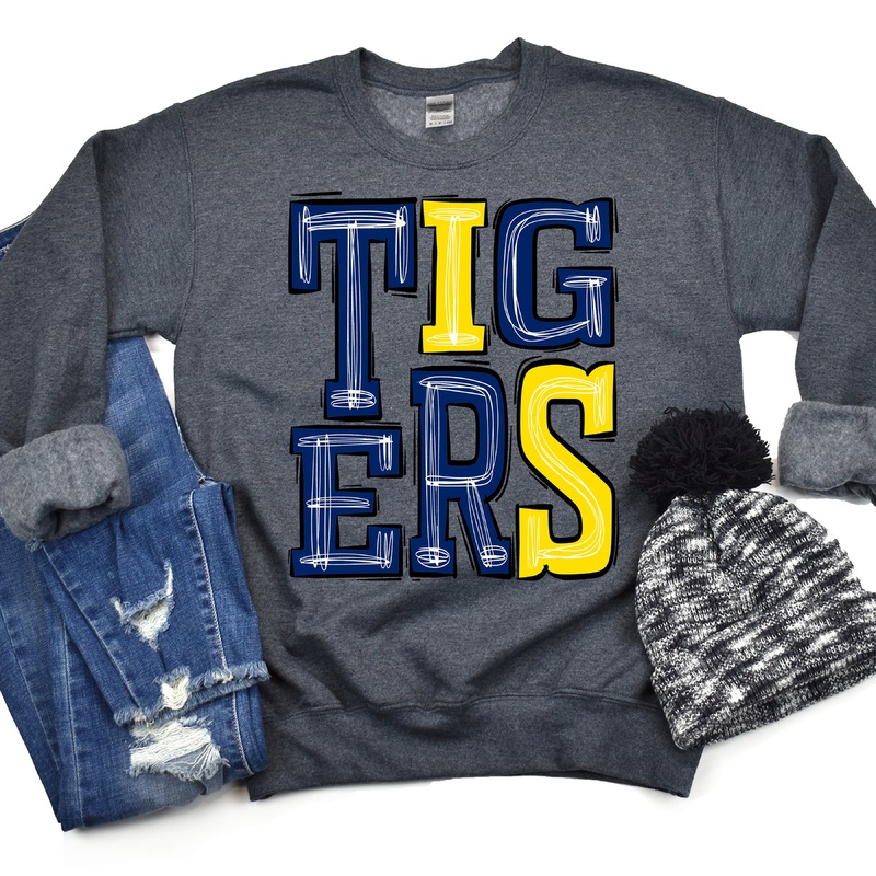 Tigers Royal Blue And Yellow|Pocket 3.5″-4″|Infant|Toddler|Youth 8.5|Adult 11″|Adult 12″
