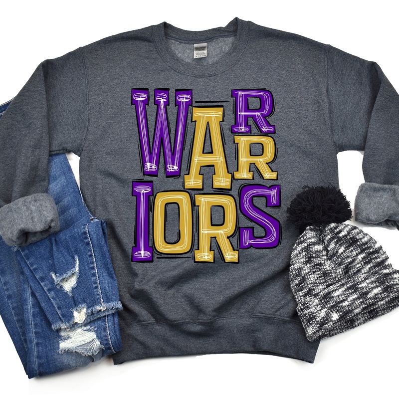 Warriors Purple And Gold|Pocket|Infant|Toddler|Youth|Adult 11″|Adult 12″|Oversized Print 12″ Wide and Approximately 14″ Long – Also Includes Two Smaller Prints 5″  6″ inches wide & 7″ Tall|Mockup