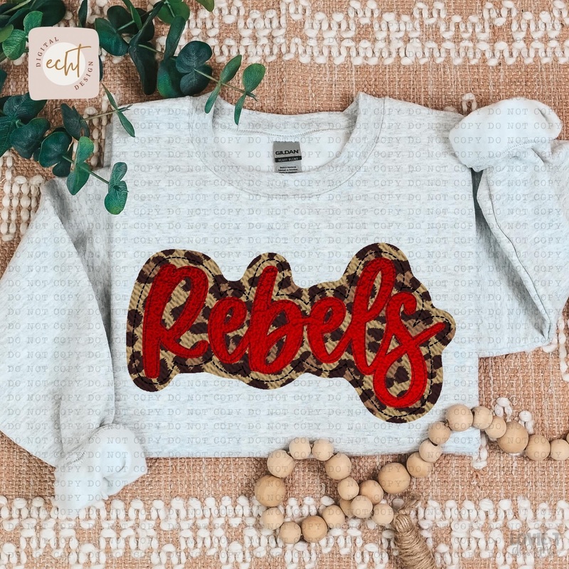 Rebels Faux Applique|Pocket 3.5″-4″|Infant|Toddler|Youth 8.5|Adult 11″|Adult 12″