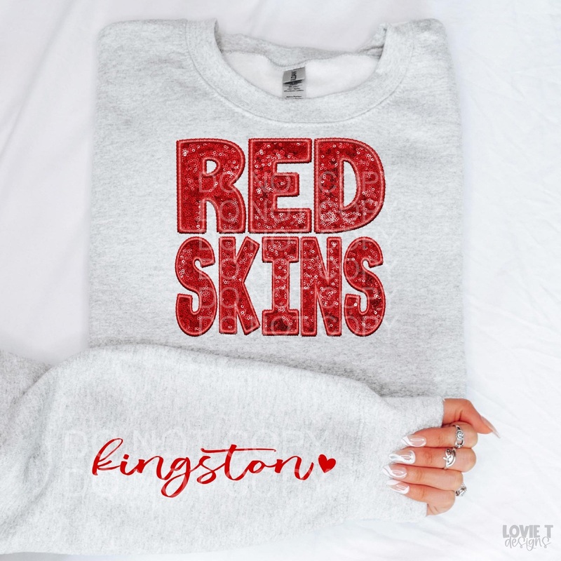 Redskins + Kingston Sleeve|Infant|Toddler|Youth 8.5|Adult 11″|Adult 12″