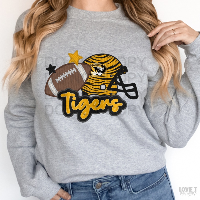 Tigers Yellow & Black Applique