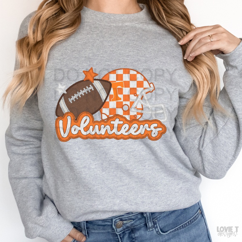 Volunteers Applique|Pocket 3.5″-4″|Infant|Toddler|Youth 8.5|Adult 11″|Adult 12″