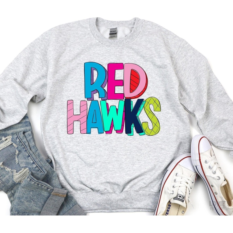 Red Hawks Stripey Mascot|Pocket 3.5″-4″|Infant|Toddler|Youth 8.5|Adult 11″|Adult 12″