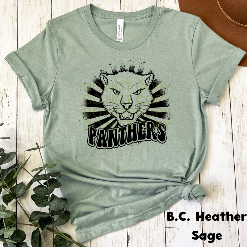 Retro Panthers Black|Pocket 3.5″-4″|Infant|Toddler|Youth 8.5|Adult 11″|Adult 12″
