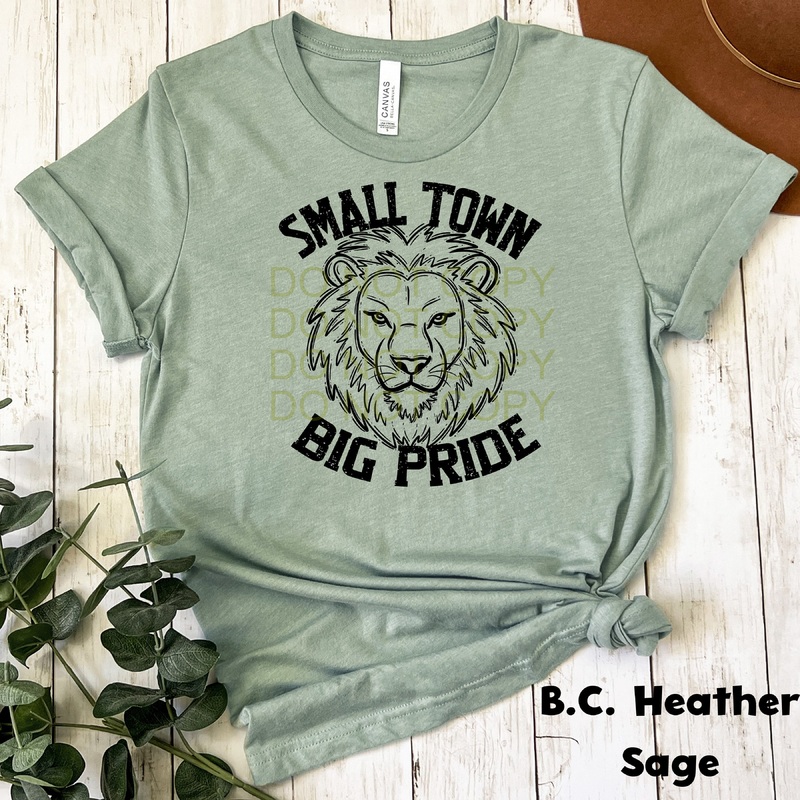 Small Town Big Pride|Pocket 3.5″-4″|Infant|Toddler|Youth 8.5|Adult 11″|Adult 12″