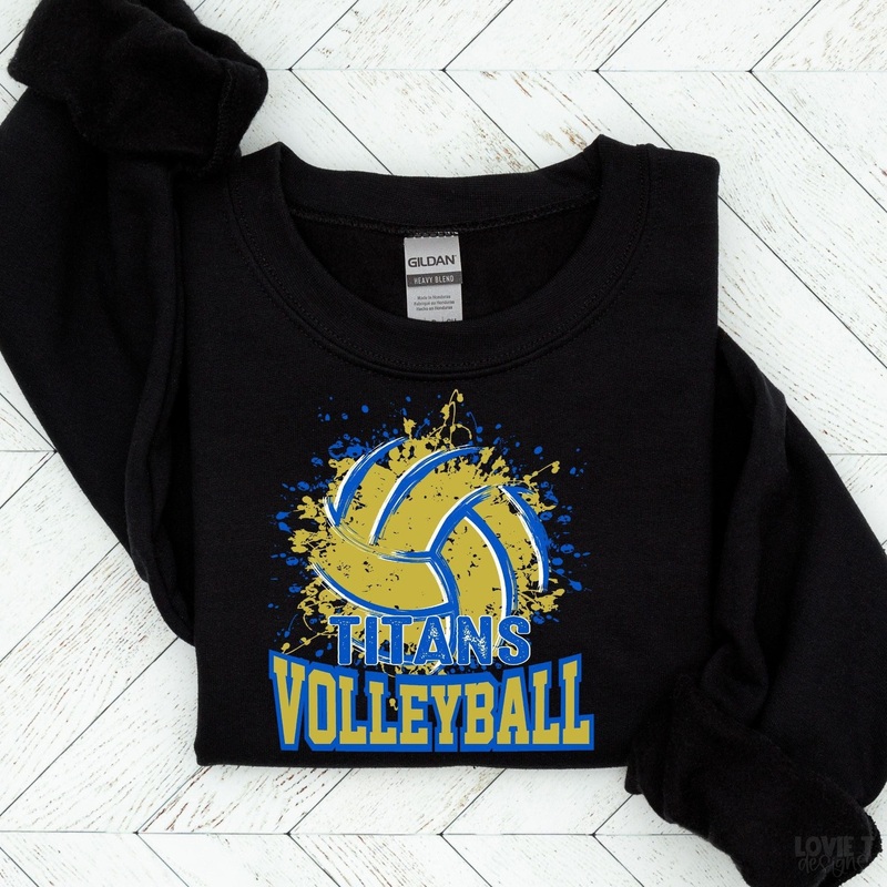 Titans Volleyball|Pocket 3.5″-4″|Infant|Toddler|Youth 8.5|Adult 11″|Adult 12″