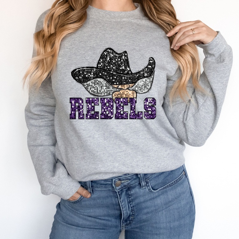 Rebels Purple Sequin|Pocket 3.5″-4″|Infant|Toddler|Youth 8.5|Adult 11″|Adult 12″