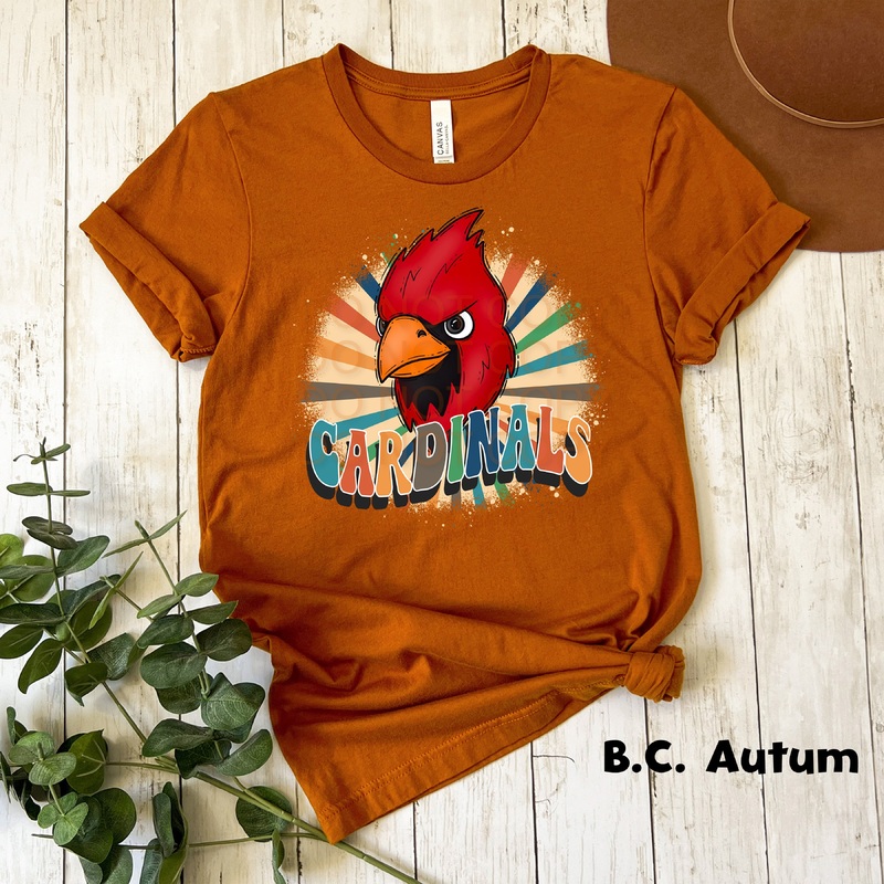 Retro Cardinals|Pocket 3.5″-4″|Infant|Toddler|Youth 8.5|Adult 11″|Adult 12″