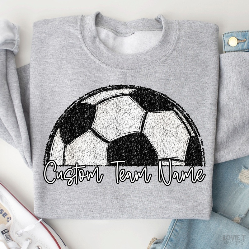 Split Faux Sequin Soccer ***Custom Team Names Available***