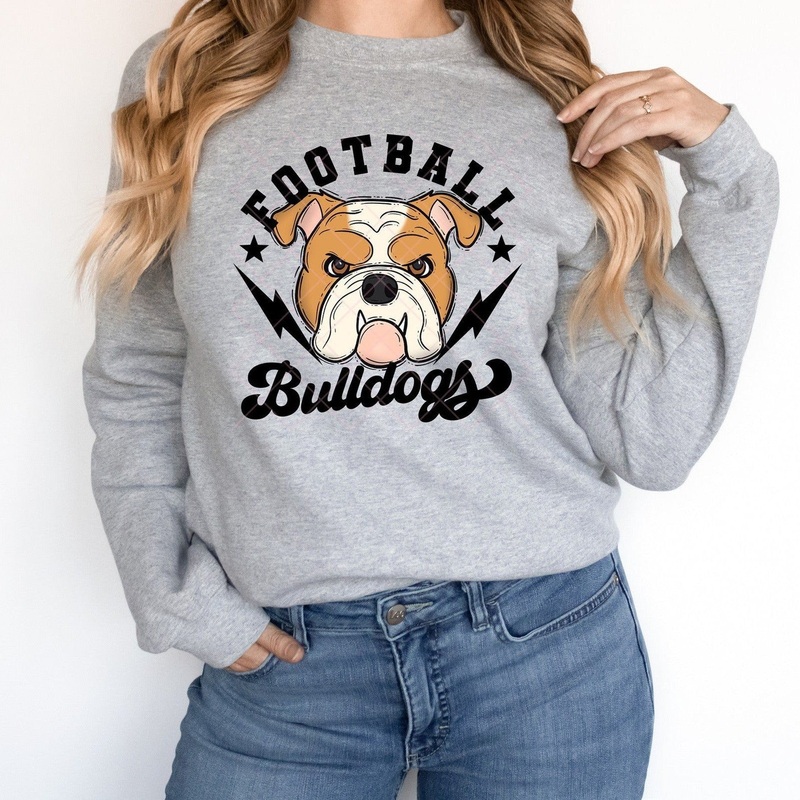 Tan Bulldogs Football Bolts|Pocket 3.5″-4″|Infant|Toddler|Youth 8.5|Adult 11″|Adult 12″