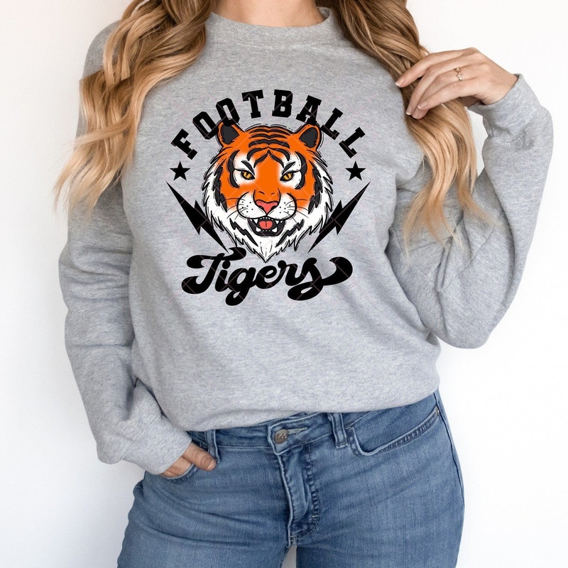 Tigers Football Bolts|Pocket 3.5″-4″|Infant|Toddler|Youth 8.5|Adult 11″|Adult 12″
