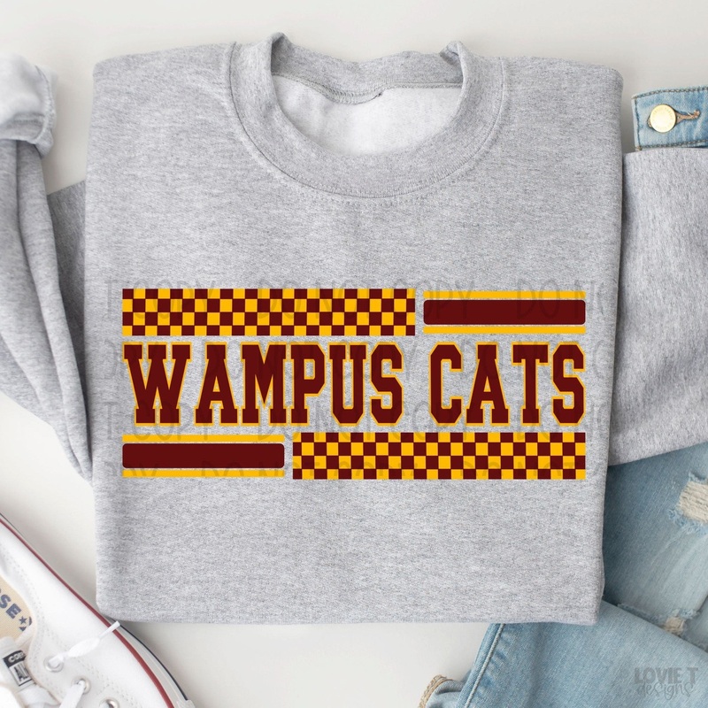Wampus Cats|Pocket 3.5″-4″|Infant|Toddler|Youth 8.5|Adult 11″|Adult 12″