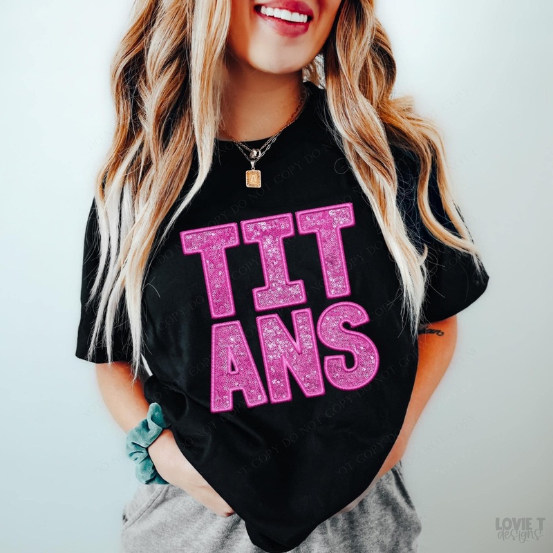Titans Embroidery & Sequin In Pink