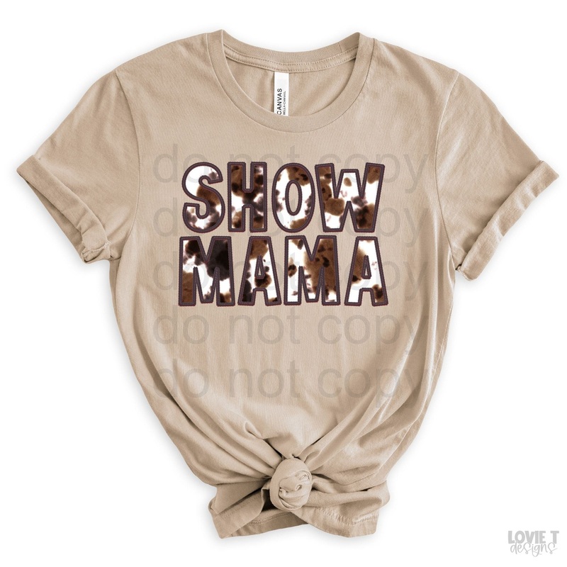Show Mama Faux Applique Cowhide