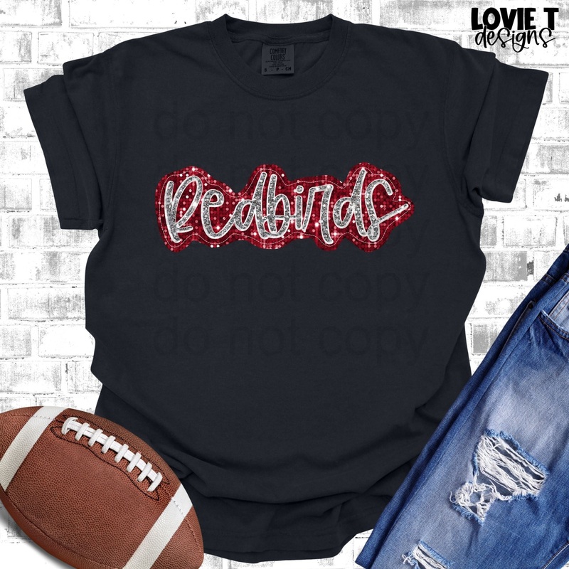 Redbirds Sparkles|Pocket 3.5″-4″|Infant|Toddler|Youth 8.5|Adult 11″|Adult 12″