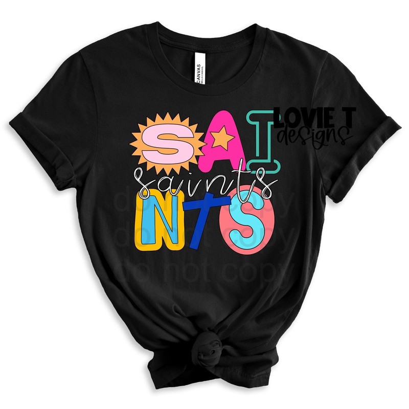 Saints Funky Fun|Pocket 3.5″-4″|Infant|Toddler|Youth 8.5|Adult 11″|Adult 12″