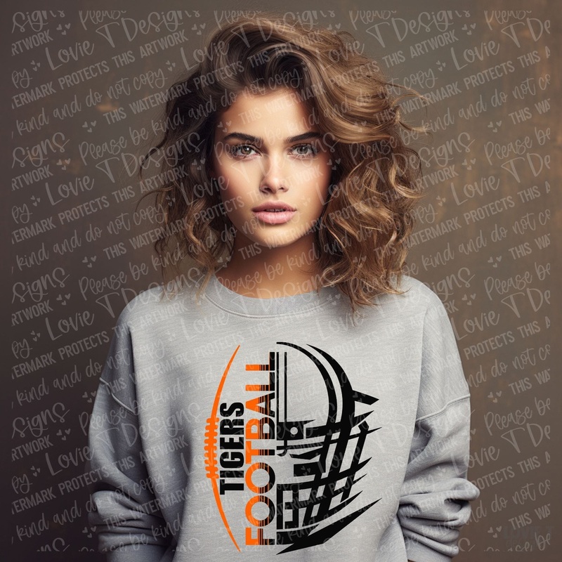 Tigers Football Orange And Black Ssd